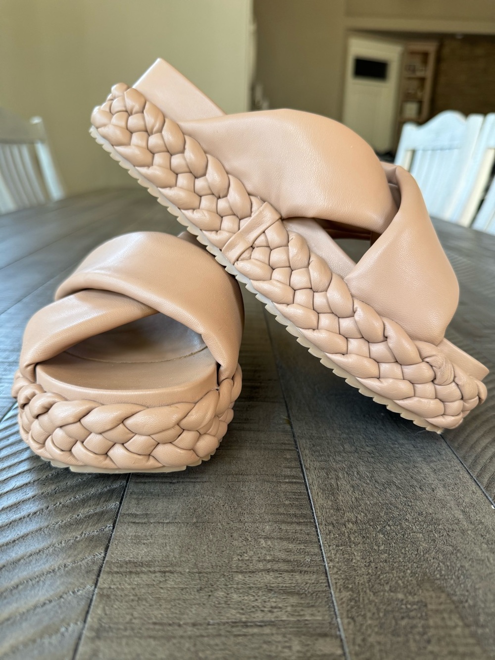 Dolce Vita Cafe Stella Chunky Braided Platform Slide Sandals Women’s Size 8